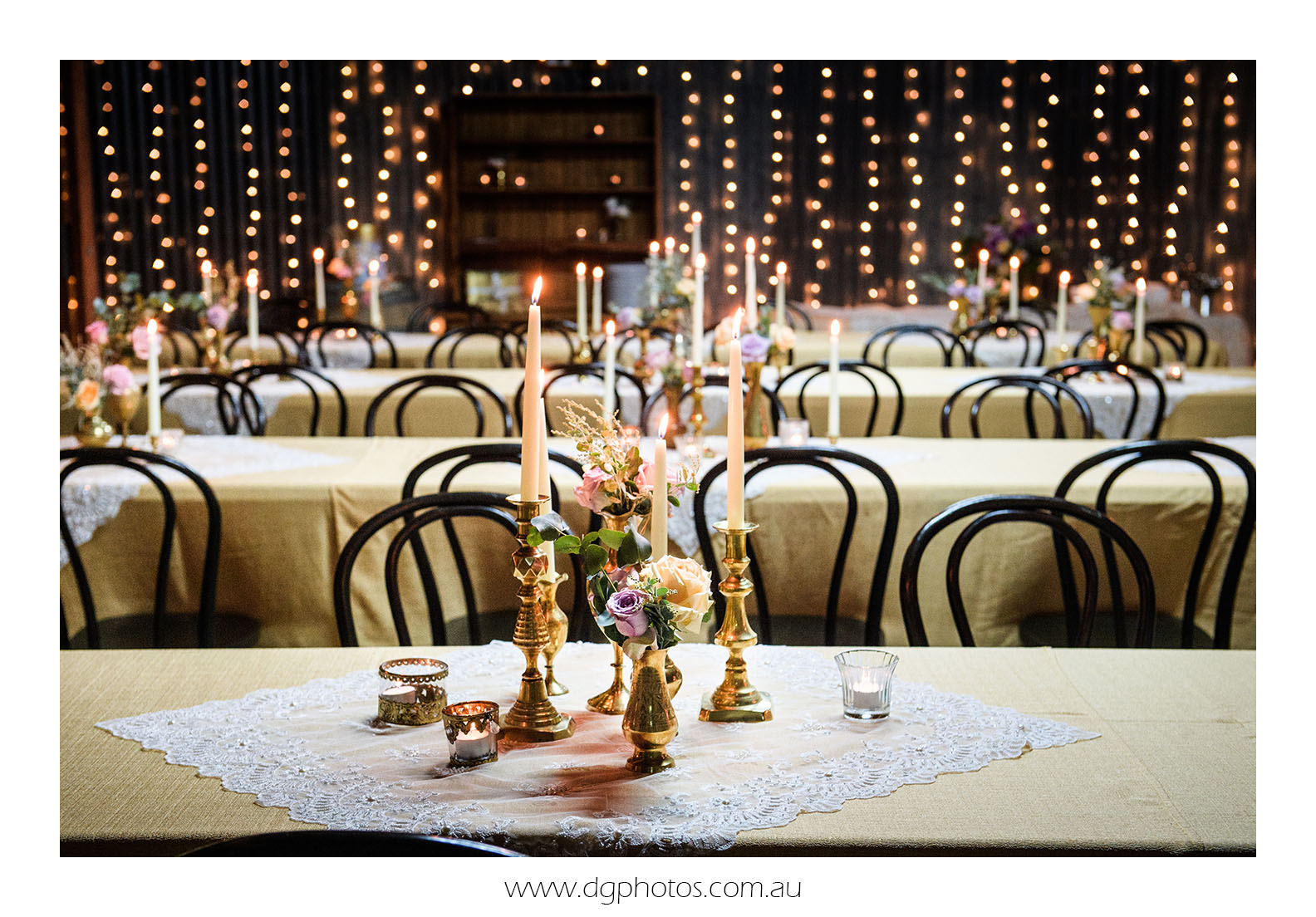 Event Stylist prop hire wedding decoration seclusions brass candlesticks